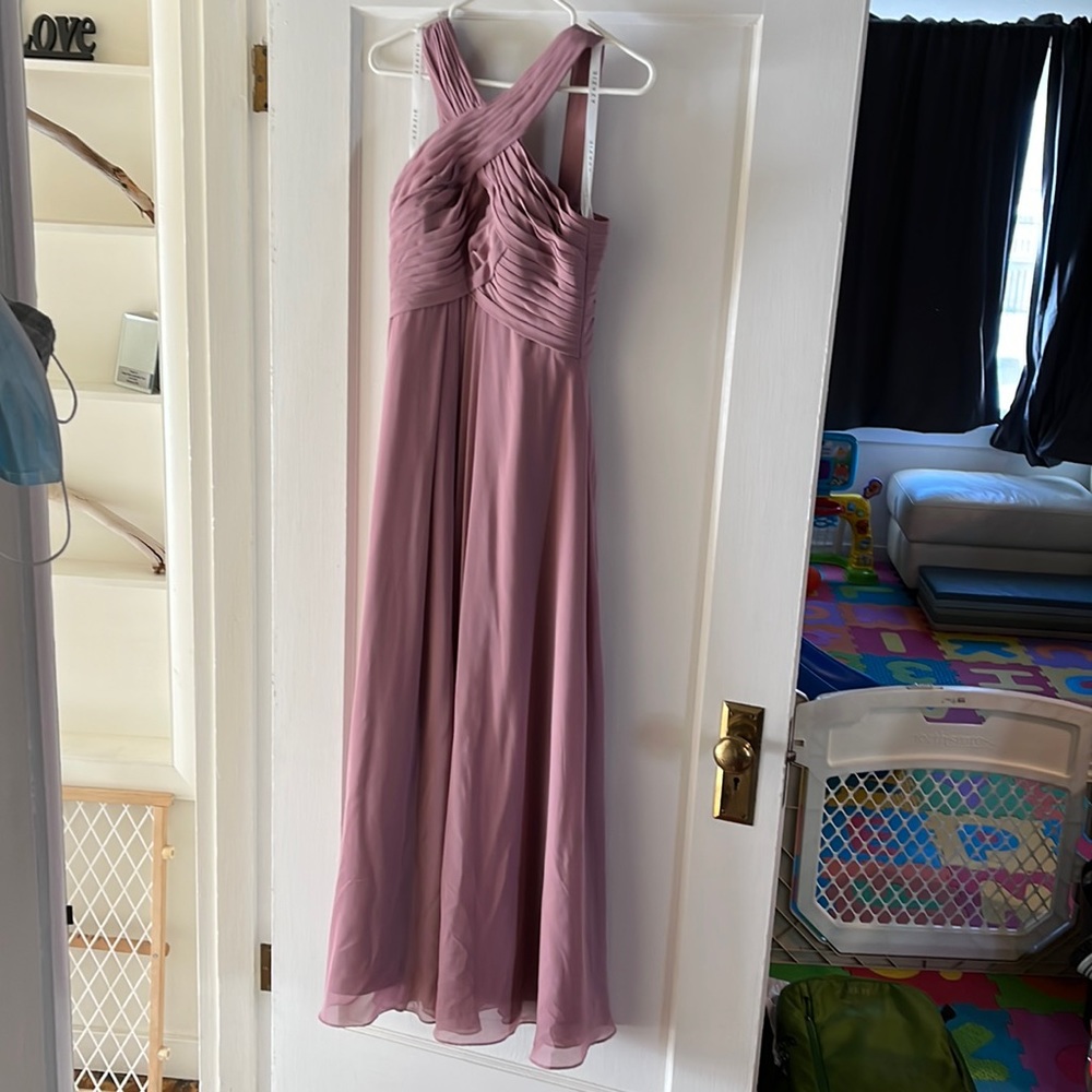 Azazie kaleigh vintage mauve size 0